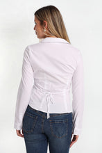 Button-Up Tie-Back Long Sleeve Shirt thumbnail 8