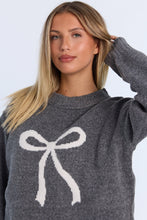 Graphic Flat Knit Crew Neck Sweater thumbnail 3