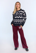 Graphic Flat Knit Crew Neck Sweater thumbnail 24