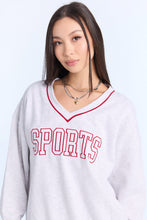 Graphic V-Neck Sweatshirt thumbnail 6