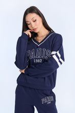 Graphic V-Neck Sweatshirt thumbnail 1