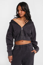 Washed Zip-Up Boyfriend Hoodie thumbnail 7