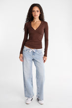 Long Sleeve Hooded V-Neck Top thumbnail 13