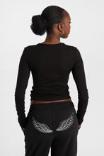 Long Sleeve Brushed Ribbed Knit Crew Neck Top thumbnail 4