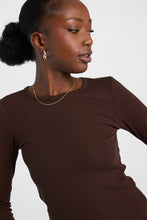 Long Sleeve Brushed Ribbed Knit Crew Neck Top thumbnail 11