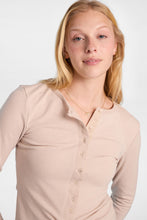Long Sleeve Brushed Henley Top thumbnail 3