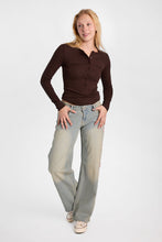 Long Sleeve Brushed Henley Top thumbnail 8