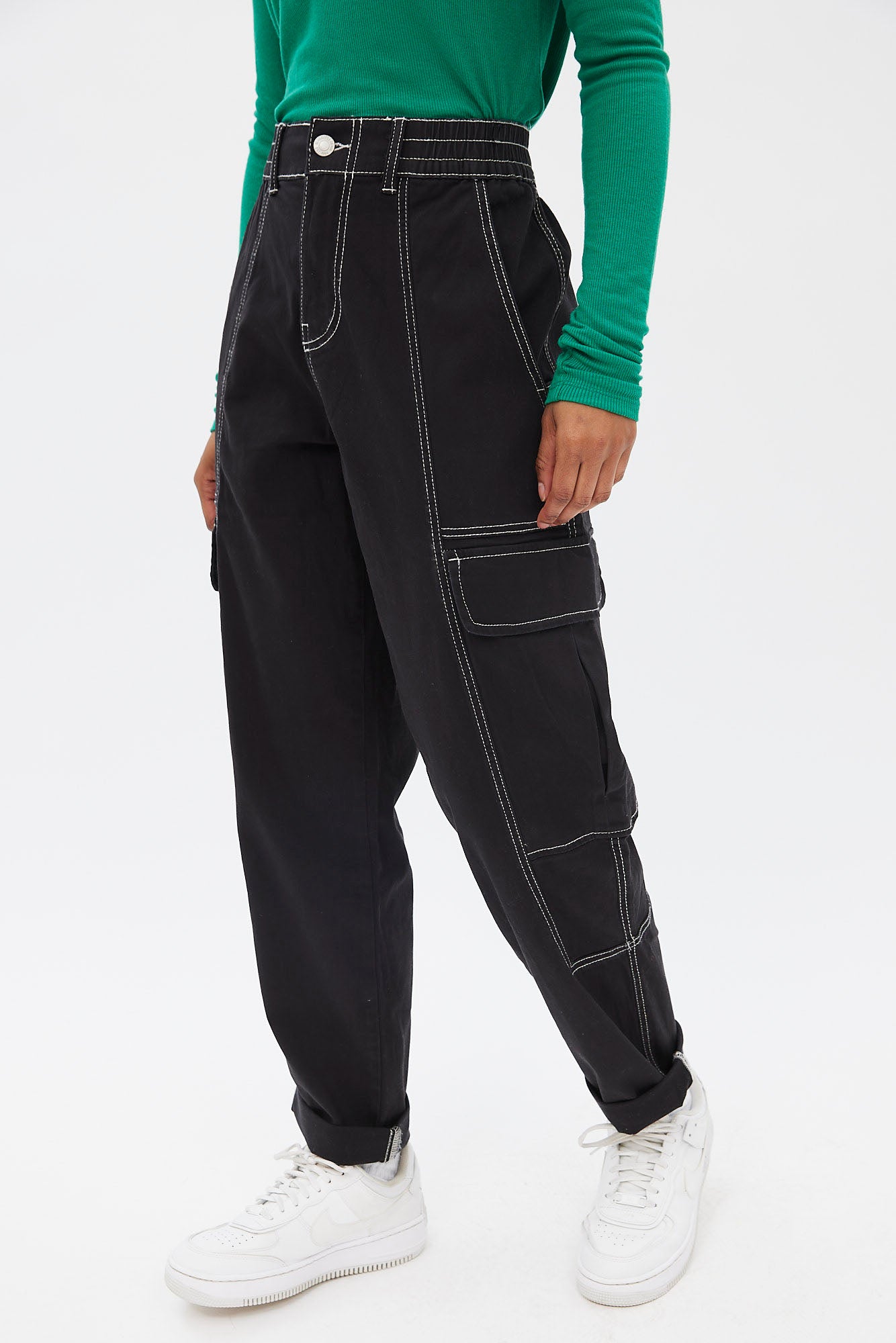 Curvy Straight fit cargo pants with 20% discount!