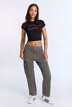 High Rise Twill Cargo Straight Leg Pants thumbnail 17