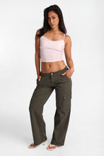 Low Rise Cargo Baggy Twill Pants thumbnail 8