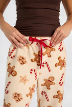 Holiday Graphic Satin Drawcord Plush Pajama Pants thumbnail 3