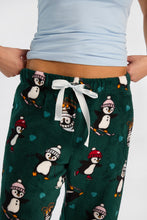 Holiday Graphic Satin Drawcord Plush Pajama Pants thumbnail 11