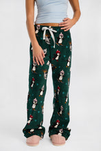 Holiday Graphic Satin Drawcord Plush Pajama Pants thumbnail 10