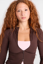 Blouson en tricot côtelé à coupe cintrée à fermeture à glissière thumbnail 7