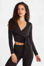 Long Sleeve Wrap Top thumbnail 2