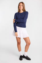 Pointelle Knit Button-Up Crew Neck Cardigan thumbnail 13