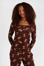 Holiday Graphic Super Soft Henley Pajama Top & Wide Leg Pajama Pants 2-Piece Set thumbnail 6