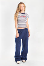 Paris Embroidered Ribbed Knit Striped Crew Neck Tee thumbnail 4