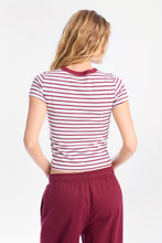 New York Embroidered Ribbed Knit Striped Crew Neck Tee thumbnail 3