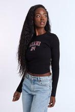 Miami 24 Graphic Long Sleeve Baby Tee thumbnail 1