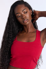 Ribbed Knit Square Neck Corset Tank Top thumbnail 20