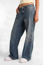 Star Embroidered Chloe Low Rise Baggy Jeans thumbnail 1