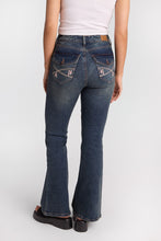 Floral Embroidered Isla High Rise Flare Jeans thumbnail 1