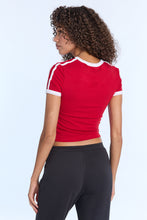 T-shirt court col en V à manches courtes thumbnail 19