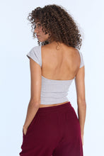 Boatneck Low-Back Short Sleeve Top thumbnail 10