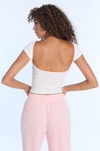 Boatneck Low-Back Short Sleeve Top thumbnail 14