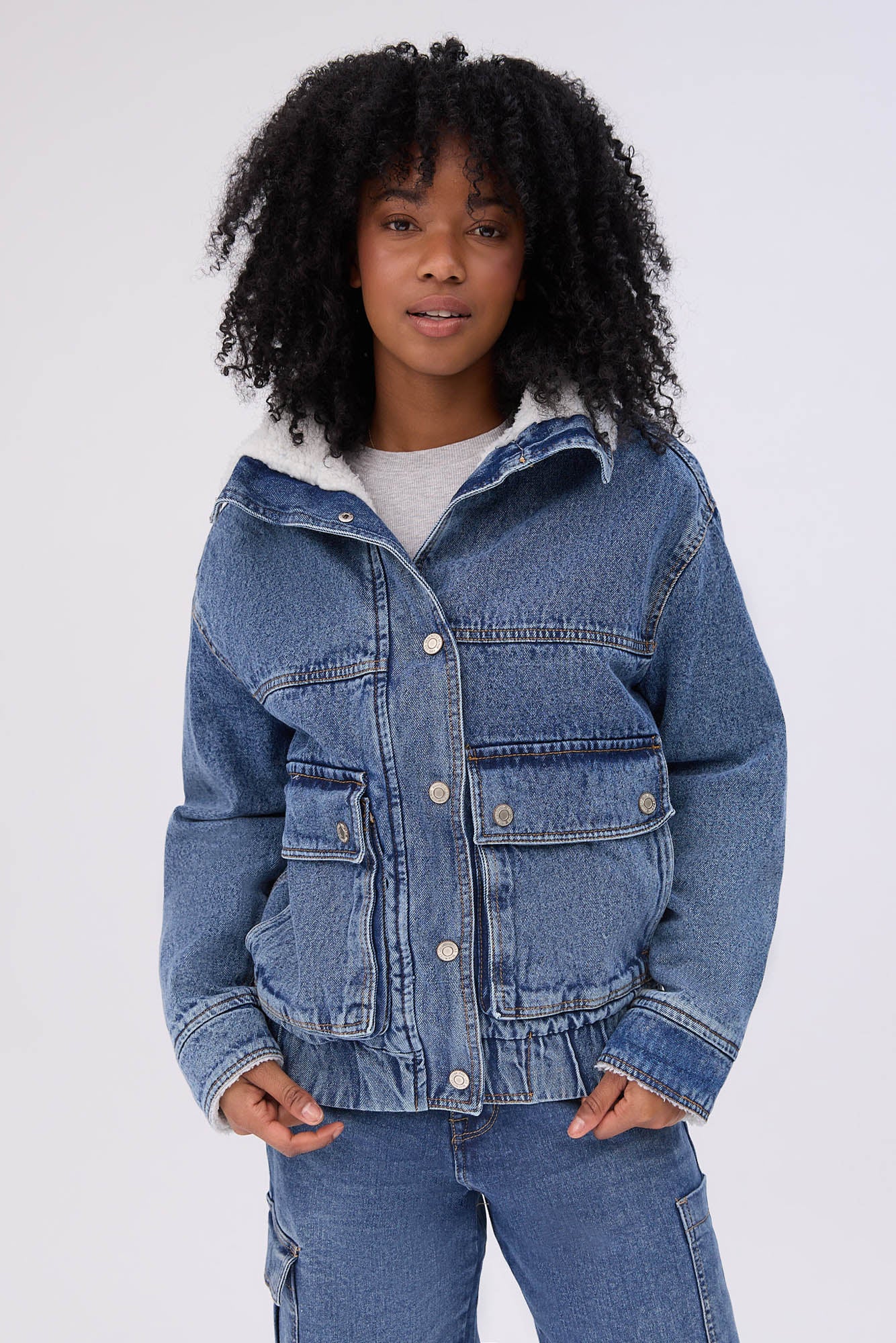 Levis sherpa jacket dark blue clearance