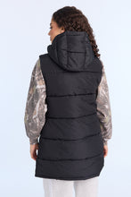 Long Hooded Puffer Vest thumbnail 4