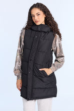Long Hooded Puffer Vest thumbnail 2