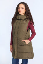 Long Hooded Puffer Vest thumbnail 1