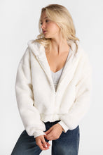 Faux-Fur Zip-Up Hooded Jacket thumbnail 1