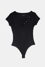 Super Soft Ribbed Short Sleeve Henley Bodysuit thumbnail 6