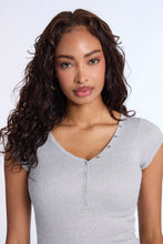 Super Soft Ribbed Short Sleeve Henley Bodysuit thumbnail 8