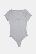 Super Soft Ribbed Short Sleeve Henley Bodysuit thumbnail 11