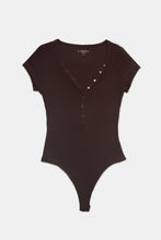 Super Soft Ribbed Short Sleeve Henley Bodysuit thumbnail 17
