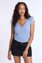 Super Soft Ribbed Short Sleeve Henley Bodysuit thumbnail 18