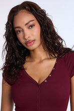 Super Soft Ribbed Short Sleeve Henley Bodysuit thumbnail 23