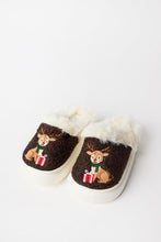 Deer Holiday Faux-Shearling Scuff Plush Slippers thumbnail 1