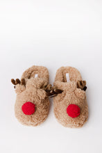 Reindeer Holiday Plush Slippers thumbnail 2