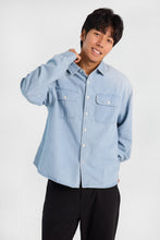 Long Sleeve Button-Up Denim Shirt thumbnail 1