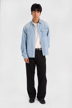 Long Sleeve Button-Up Denim Shirt thumbnail 8