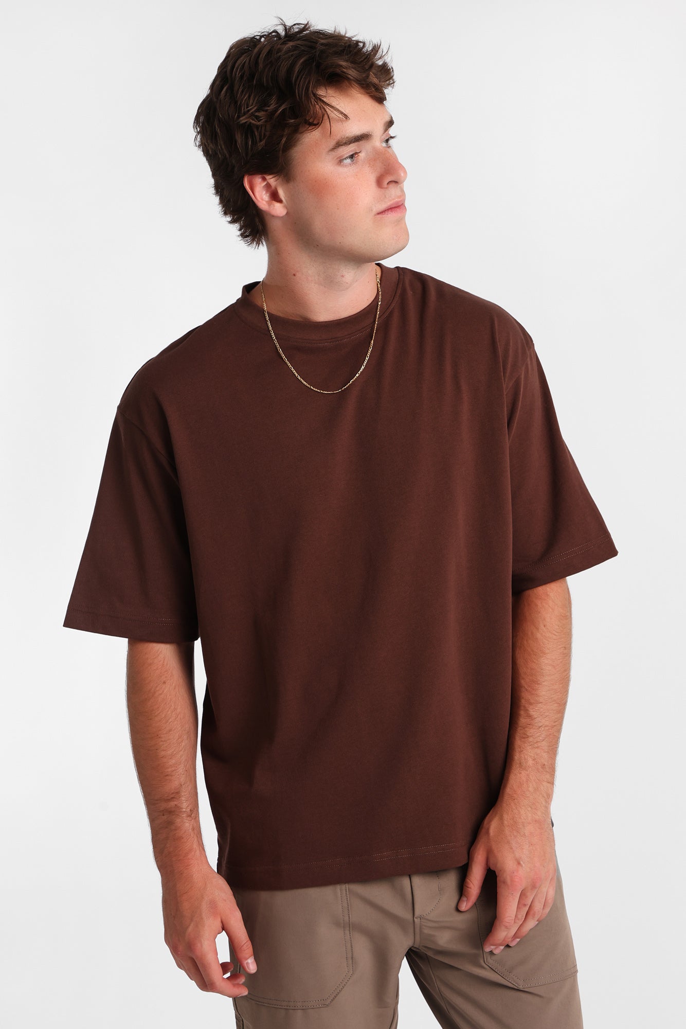 Heavy-Weight Knit Crew Neck Oversized Tee – Bluenotes
