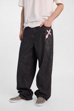 Cross Embroidered Laser Print Skater Jeans thumbnail 1