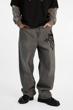 Cross Embroidered Skater Jeans thumbnail 4