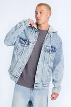 North Western Hooded Denim Jacket thumbnail 1