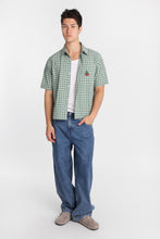 Cherry Embroidered Plaid Boxy Short Sleeve Shirt thumbnail 4